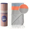 TOWEL TO GO Neon Hammam Towel Blue/Grey, With Recycled Gift Box 1 TOWEL TO GO Neon Hammam Towel Blue/Grey, With Recycled Gift Box -Parfumwelt Grey with Recycled Gift Box.bca35451